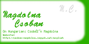 magdolna csoban business card